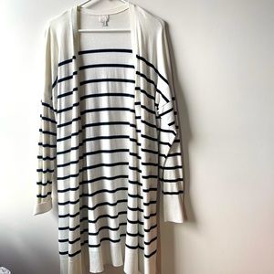 A New Day Longline Striped Cardigan Sweater